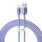 Lightning Crystal Shine Schnellladekabel, 2,4A Lila – Eleganter Glanz Design - MIZO.at