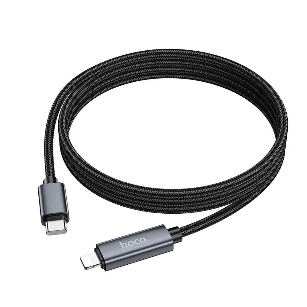 HOCO X112 Type-C to Lightning Cable 27W with Display – Black - MIZO.at