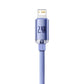 Lightning Crystal Shine Schnellladekabel, 2,4A Lila – Eleganter Glanz Design - MIZO.at