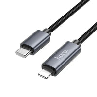 HOCO X112 Type-C to Lightning Cable 27W with Display – Black - MIZO.at