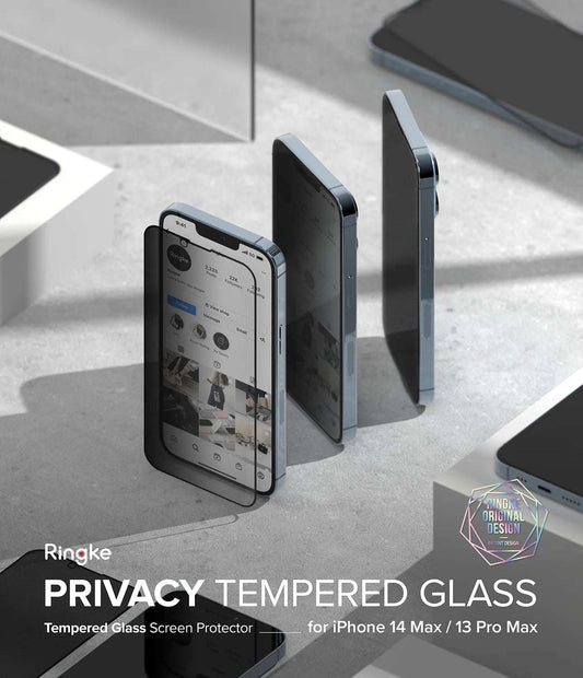 iPhone 14 Plus & iPhone 13 Pro Max Datenschutz Panzerglas – 9H Anti-Spy Blickschutz - MIZO.at