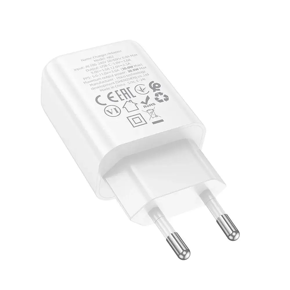 HOCO Wall Charger Type C PD QC 30W N62 White - MIZO.at