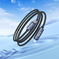 HOCO X112 Type-C to Lightning Cable 27W with Display – Black