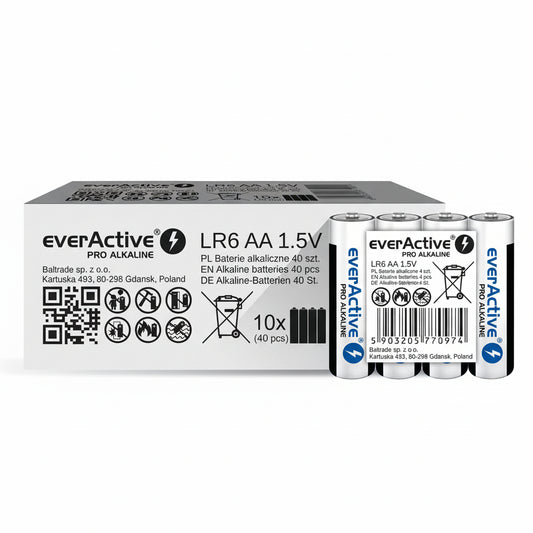 4er Pack everActive Pro AA LR6 Alkaline Batterien 1,5V - MIZO.at