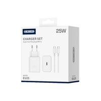 JELLICO EU25 Wall Charger 25W PD + USB-C Cable White - MIZO.at