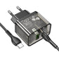 Hoco N34 20W Dual Ladegerät USB-A + USB-C + USB-C Kabel Transparent - MIZO.at