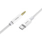 Hoco Aux Audio Jack 3,5mm zu Type-C Kabel – 1m Silber Audiokabel - MIZO.at