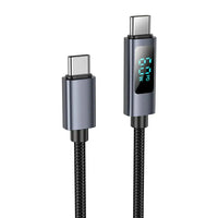HOCO X112 Type-C to Type-C Cable 60W with Display – Black - MIZO.at