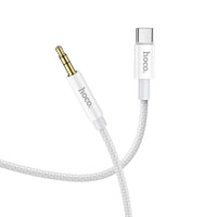 Hoco Aux Audio Jack 3.5mm to Type-C Cable | 1M Silver - MIZO.at