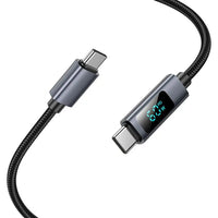 HOCO X112 Type-C to Type-C Cable 60W with Display – Black - MIZO.at