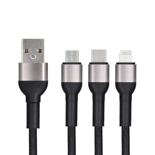 Blue Star 3-in-1 Ladekabel – Vielseitig Langlebig Schnellladung - MIZO.at