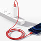 Lightning Schnellladekabel, 1 m Rot – 2,4A Kompakt Ladekabel - MIZO.at