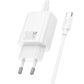 HOCO Wall Charger Type C + Cable Type C to Type C PD QC 30W N62 White - MIZO.at