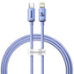 iPhone Ladekabel USB C auf Lightning 20W Schnellladen 1,2 m Baseus Lila - MIZO.at