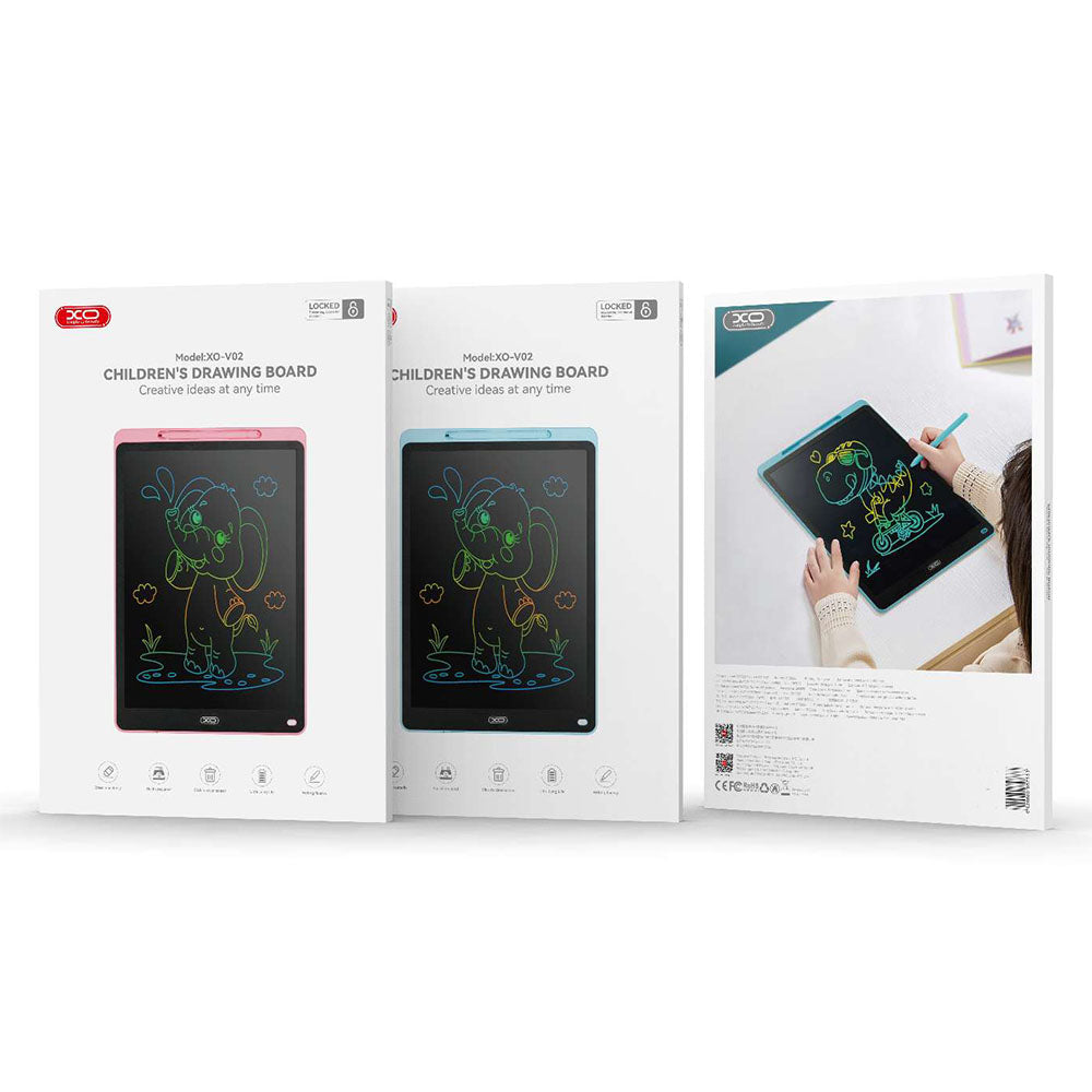 XO LCD Writing Tablet V02 16" | Pink Screen Lock Drawing Pad - MIZO.at