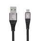 Blue Star Micro USB Kabel – 1,2m Schwarz Schnellladung Datensync - MIZO.at