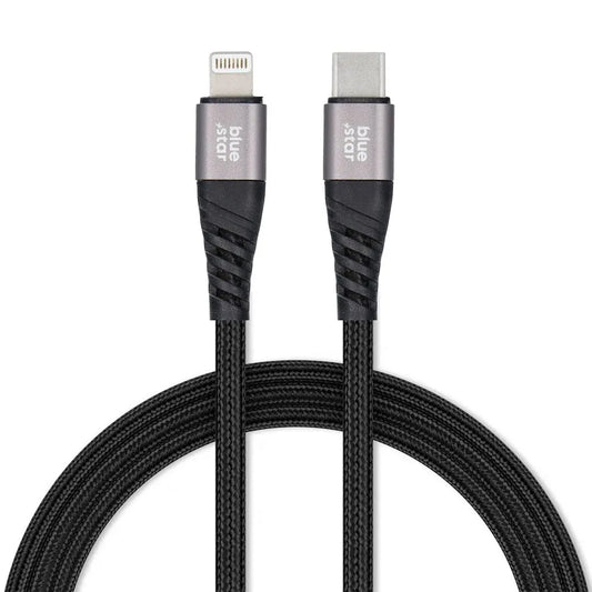 Blue Star USB-C zu Lightning Kabel – 1,2m Schnellladung Datensync - MIZO.at