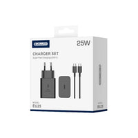JELLICO EU25 Wall Charger 25W PD + USB-C Cable Black - MIZO.at