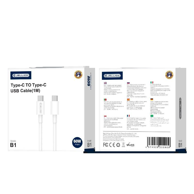 JELLICO B1 USB-C to USB-C PD Cable | 60W Fast Charging - MIZO.at