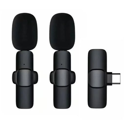 Kabelloses Lavalier Mikrofon Type-C Dual K1 Schwarz – 2er Set - MIZO.at