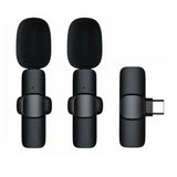 Kabelloses Lavalier Mikrofon Type-C Dual K1 Schwarz – 2er Set - MIZO.at