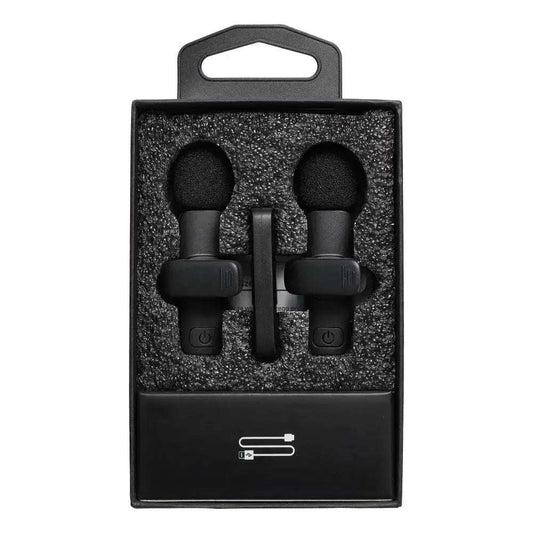 Kabelloses Lavalier Mikrofon Type-C Dual K1 Schwarz – 2er Set - MIZO.at