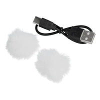 Wireless Lavalier Microphone Lightning Double with Long Hair K1 White - MIZO.at