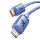 iPhone Ladekabel USB C auf Lightning 20W Schnellladen 1,2 m Baseus Lila - MIZO.at