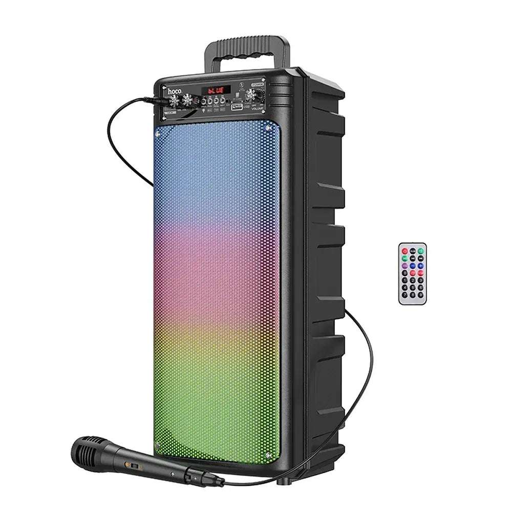 HOCO BS52 Wireless Bluetooth Speaker + Wired Microphone | Black - MIZO.at