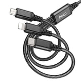 Hoco 3-in-1 USB Ladekabel – Lightning Type-C Micro USB Vielseitig - MIZO.at