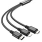 Hoco 3-in-1 USB Ladekabel – Lightning Type-C Micro USB Vielseitig - MIZO.at