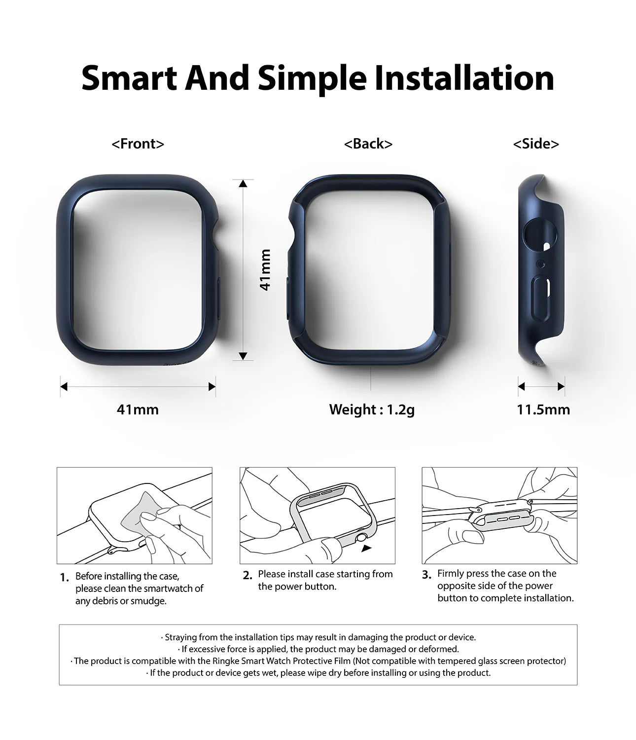 Apple Watch 7/8/9 41mm Case | Slim & Durable Protection - MIZO.at