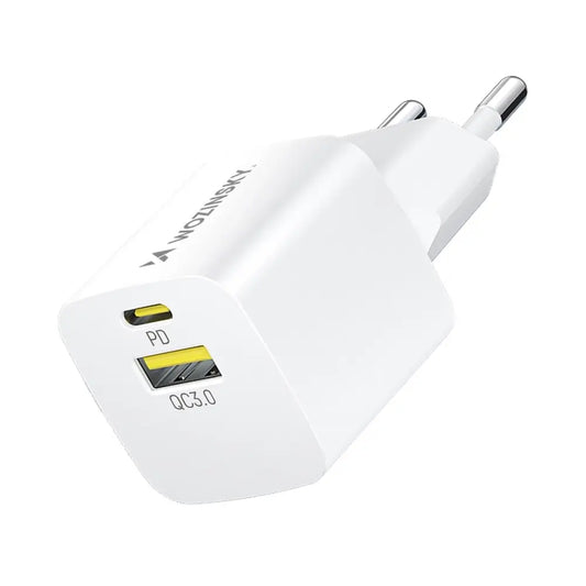 Wozinsky WWCEAC 33W GaN Ladegerät USB-A + USB-C Weiß - MIZO.at