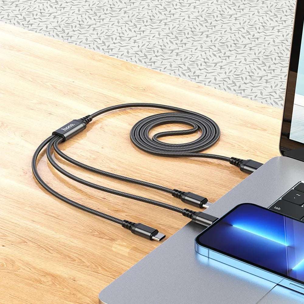 Hoco 3-in-1 USB Charging Cable | Lightning, Type-C, Micro-USB - MIZO.at