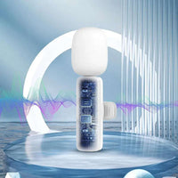 Wireless Lavalier Microphone Type C Double with Long Hair K1 White - MIZO.at