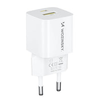 Wozinsky WWCEAC 33W GaN Ladegerät USB-A + USB-C Weiß - MIZO.at