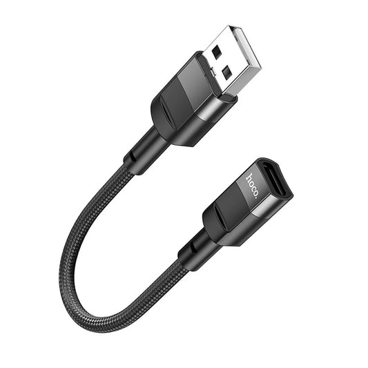 Hoco USB zu Type-C OTG Adapter – 10cm Schwarz Kompakt Praktisch - MIZO.at