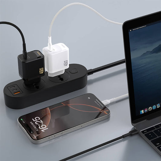 Dudao A28C 45W GaN Ladeset + USB-C Kabel Weiß - MIZO.at