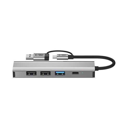 Tech-Protect HB03 5-in-1 USB-C Hub - Ethernet USB-Erweiterung Space Grau - MIZO.at