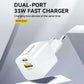 Wozinsky WWCEAC 33W GaN Ladegerät USB-A + USB-C Weiß - MIZO.at