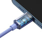 iPhone Ladekabel USB C auf Lightning 20W Schnellladen 1,2 m Baseus Lila - MIZO.at