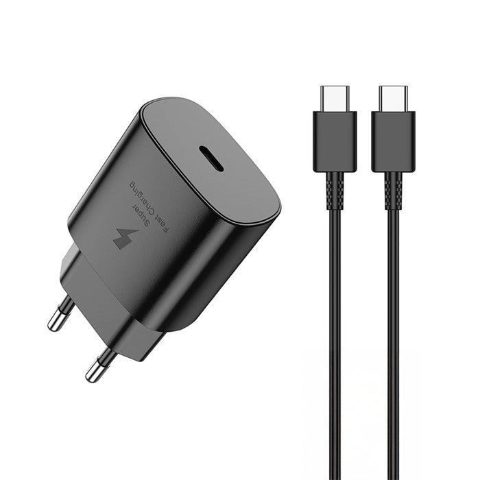 JELLICO EU25 Wall Charger 25W PD + USB-C Cable Black - MIZO.at