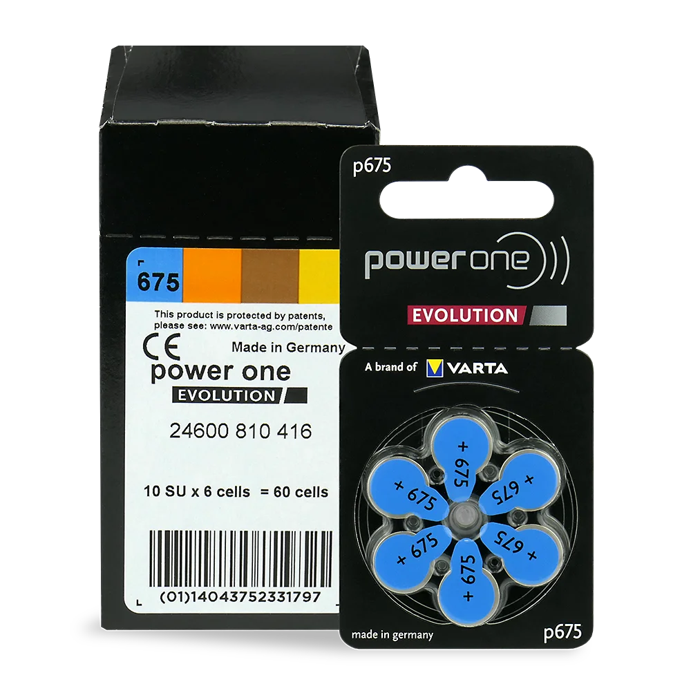 Power One Evolution 675 PR44 Batteries Made in Germany - MIZO.at