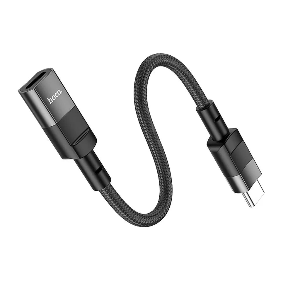 Hoco Lightning to Type-C OTG Adapter | 10cm | Black - MIZO.at