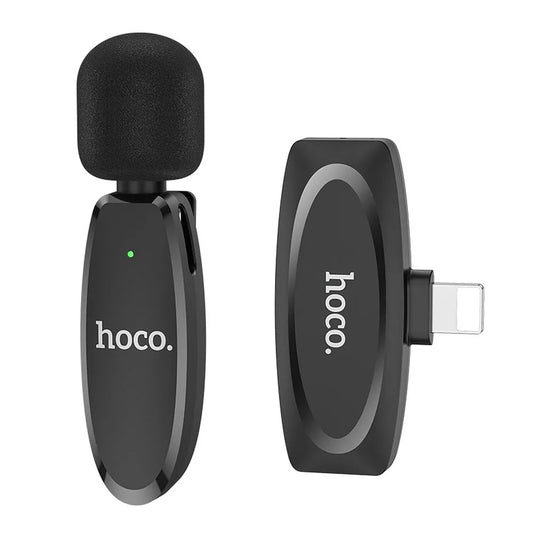 Hoco Wireless Mikrofon iPhone Lightning – Schwarz Kabellos Professionell - MIZO.at
