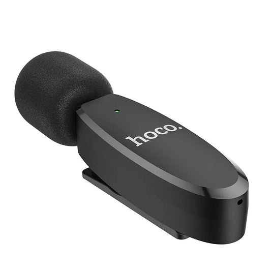 Hoco Wireless Mikrofon iPhone Lightning – Schwarz Kabellos Professionell - MIZO.at