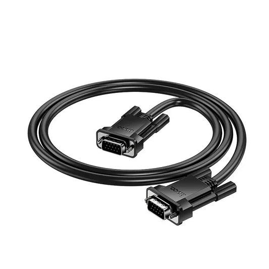 HOCO VGA Kabel Stecker zu Stecker 2m Schwarz | Full HD 1080p US11 - MIZO.at