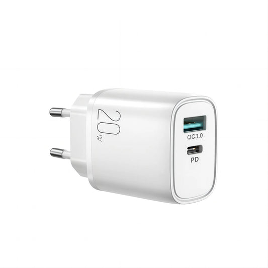 Joyroom Schnellladegerät – Dual USB Quick Charge Power Delivery Weiß - MIZO.at