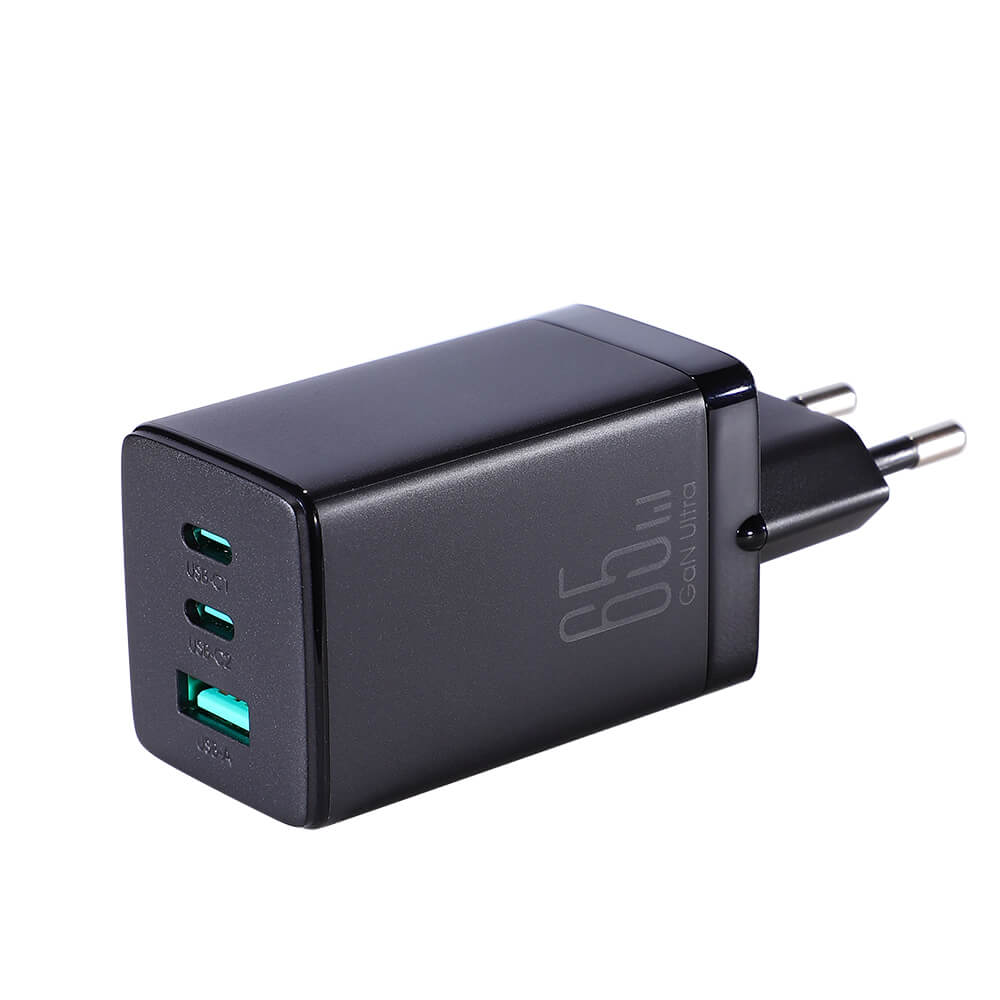 Joyroom TCG01 65W GaN Ladegerät 2×USB-C + USB-A + 100W Kabel Schwarz - MIZO.at