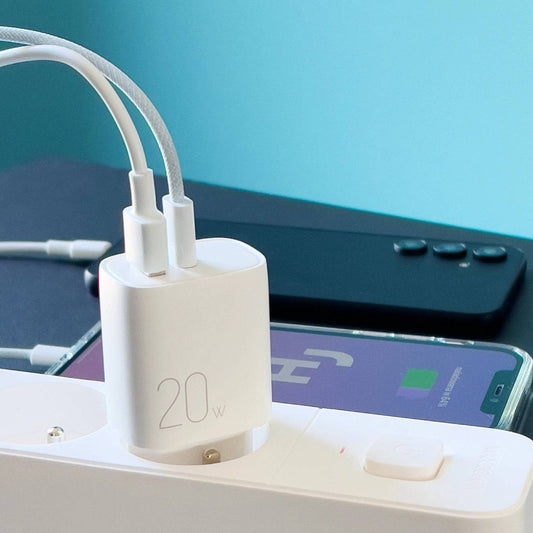 Joyroom Schnellladegerät – Dual USB Quick Charge Power Delivery Weiß - MIZO.at